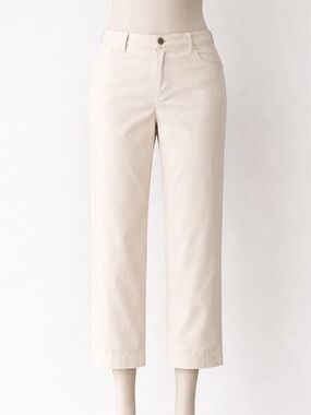 Columbia Capri Pants Women 12 White Cotton Utility Hiking Outdoor Cropped Casual